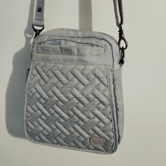 Lug Hopper Convertible Crossbody Shoulder Bag, Purse, Silver - Picture 2 of 13